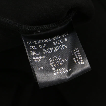 クロップドスウェットシャツ / Double Knit LT N SS Seam Sweatsh プルオーバー ショート丈 クルーネック 半袖 ラグラン リブ ウール