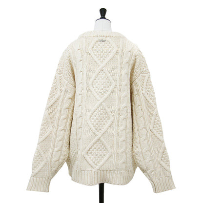 ケーブル ニット / Unisex Cable Knit Sweater セーター クルーネック フィッシャーマン ウール