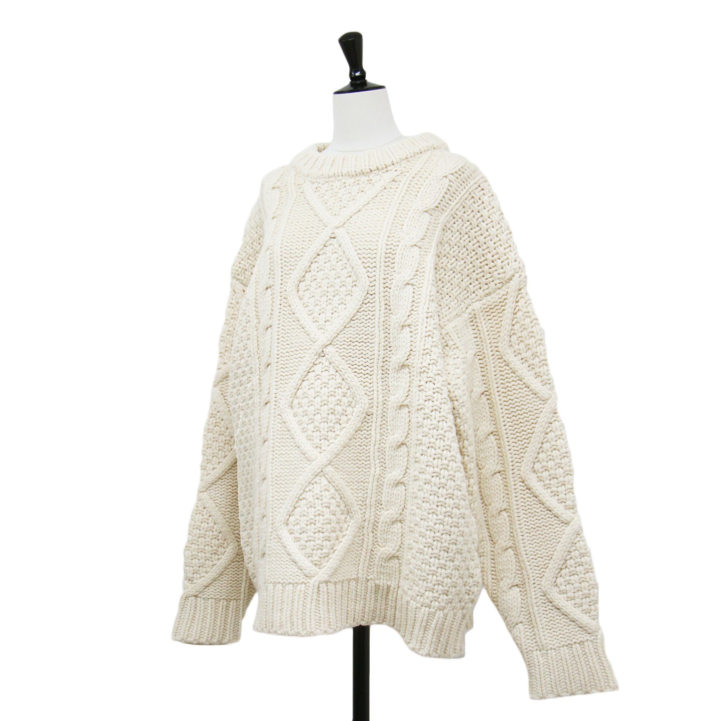 ケーブル ニット / Unisex Cable Knit Sweater セーター クルーネック フィッシャーマン ウール