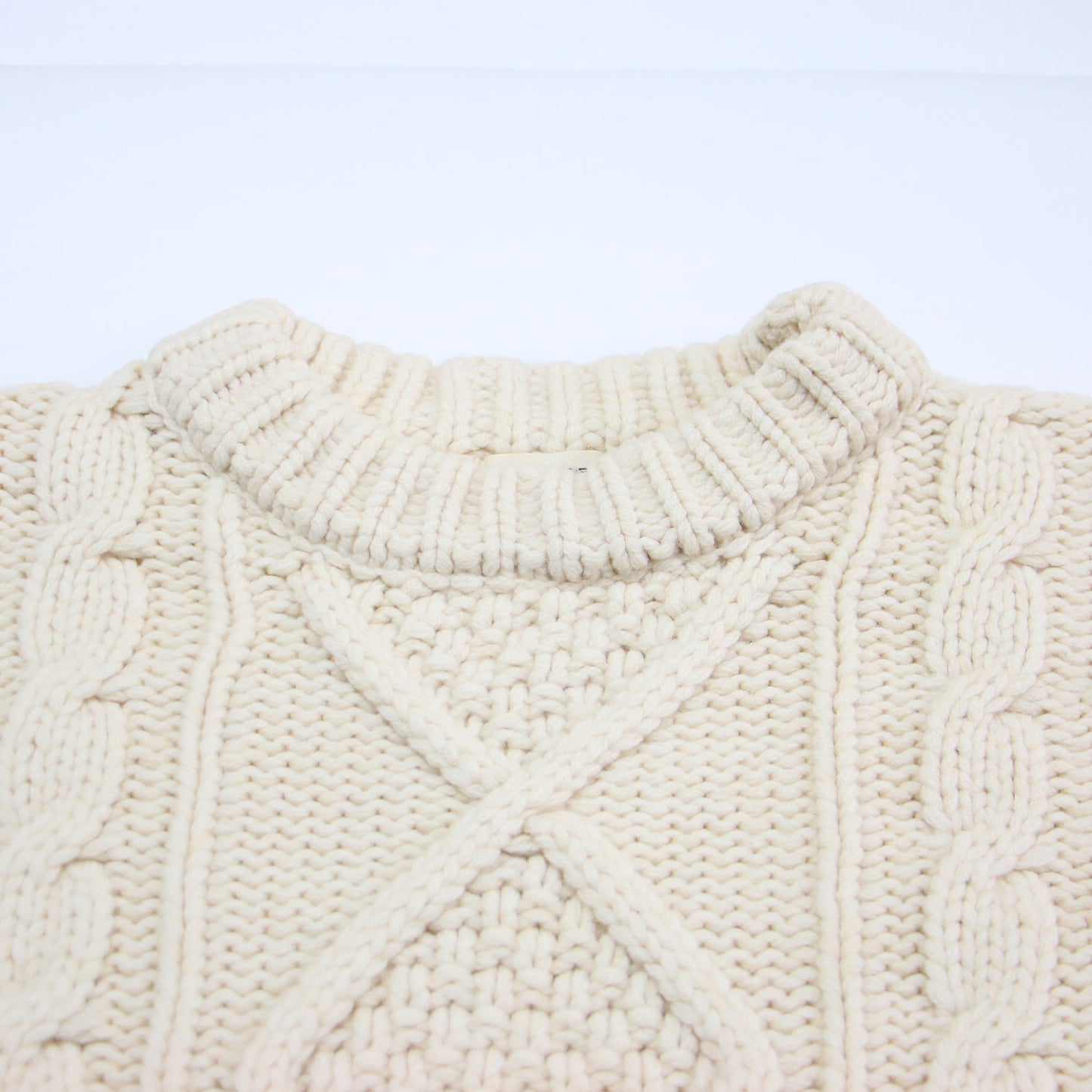ケーブル ニット / Unisex Cable Knit Sweater セーター クルーネック フィッシャーマン ウール