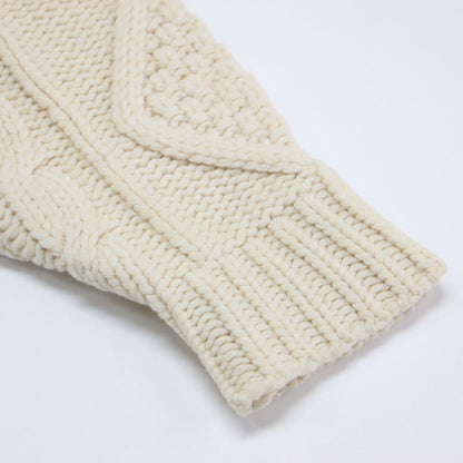 ケーブル ニット / Unisex Cable Knit Sweater セーター クルーネック フィッシャーマン ウール