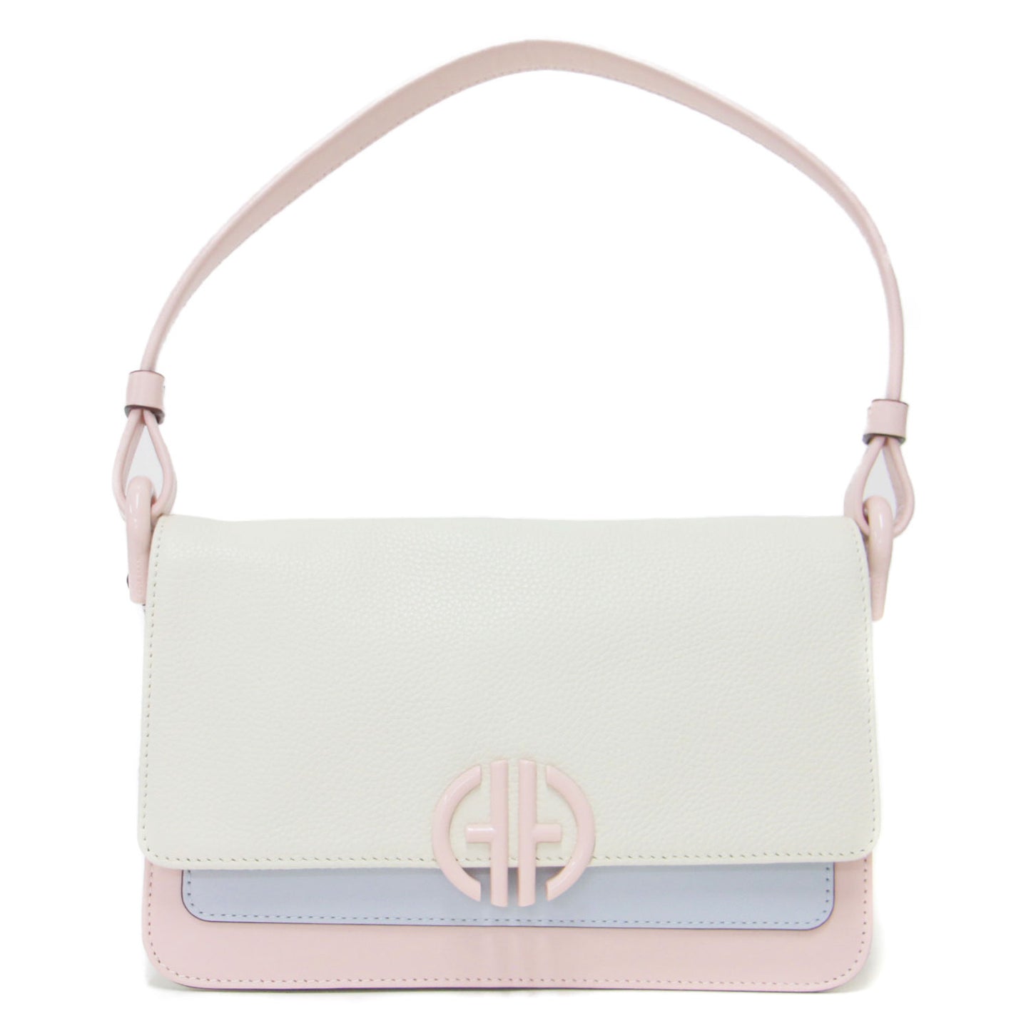 ミニ ショルダー バッグ / ハンドバッグ 肩掛け クロスボディ コンパクト ロゴ 牛革