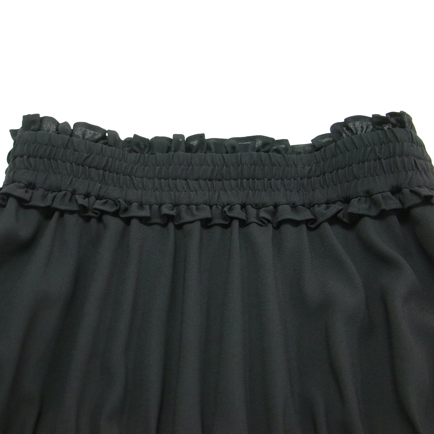 23春夏 ギャザー ペプラムスカート / GATHER PEPLUM SKIRT ロング丈 ウエストゴム フレア