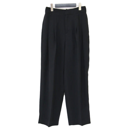 23春夏 テーパード ワイドパンツ / TAPERED WIDE-PANTS センタープレス サイドボタン ストレッチ