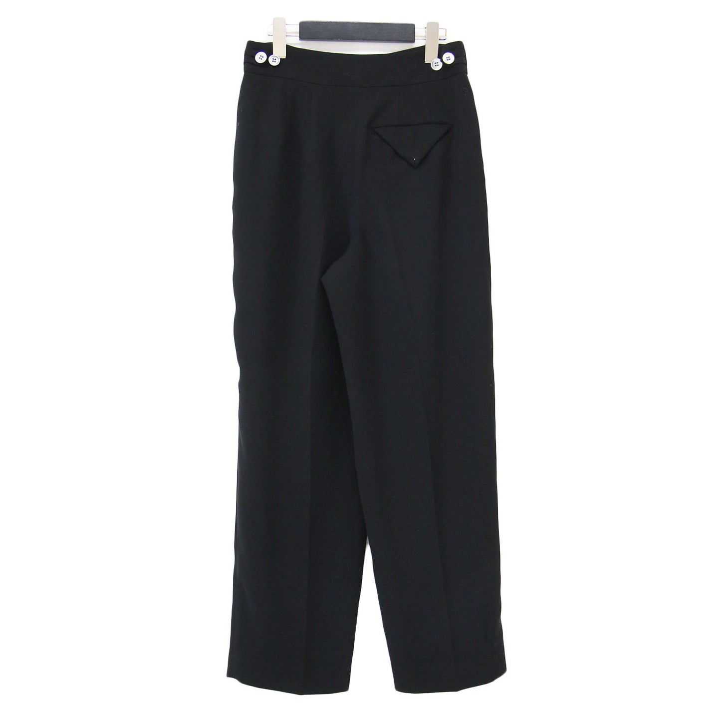 23春夏 テーパード ワイドパンツ / TAPERED WIDE-PANTS センタープレス サイドボタン ストレッチ