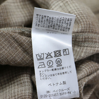 25秋冬 チェック フランネル シャツ / 長袖 ドロップショルダー ワイド コットン
