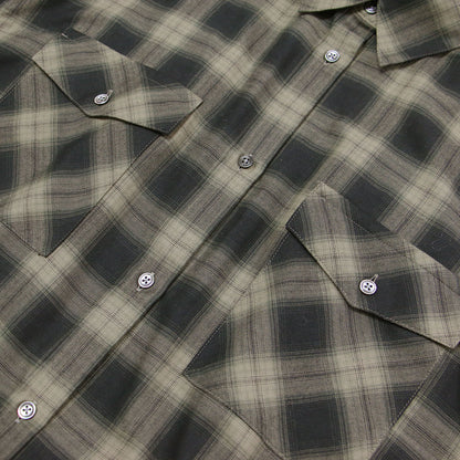 22秋冬 レーヨン チェックシャツ / RAYON CHECK SHIRT 長袖 総柄 ワイド ドロップショルダー