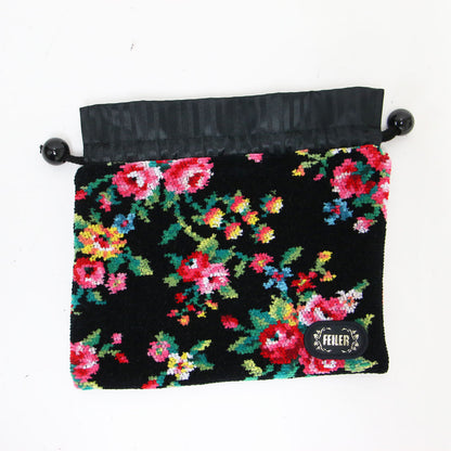 レーシーローズ 巾着 / ポーチ ストライプ 花柄 ロゴ