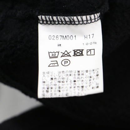 コットン メルトン 長袖 カーディガン プレッション / スウェット ショート丈 クルーネック ドットボタン 裏起毛