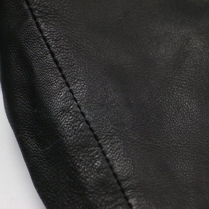 ラムレザー フェイクファー ライダースジャケット / HIGGENS LUX BIKER ショート丈 ダブル