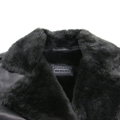 ラムレザー フェイクファー ライダースジャケット / HIGGENS LUX BIKER ショート丈 ダブル