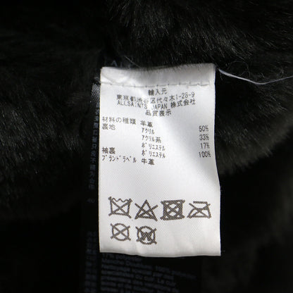 ラムレザー フェイクファー ライダースジャケット / HIGGENS LUX BIKER ショート丈 ダブル