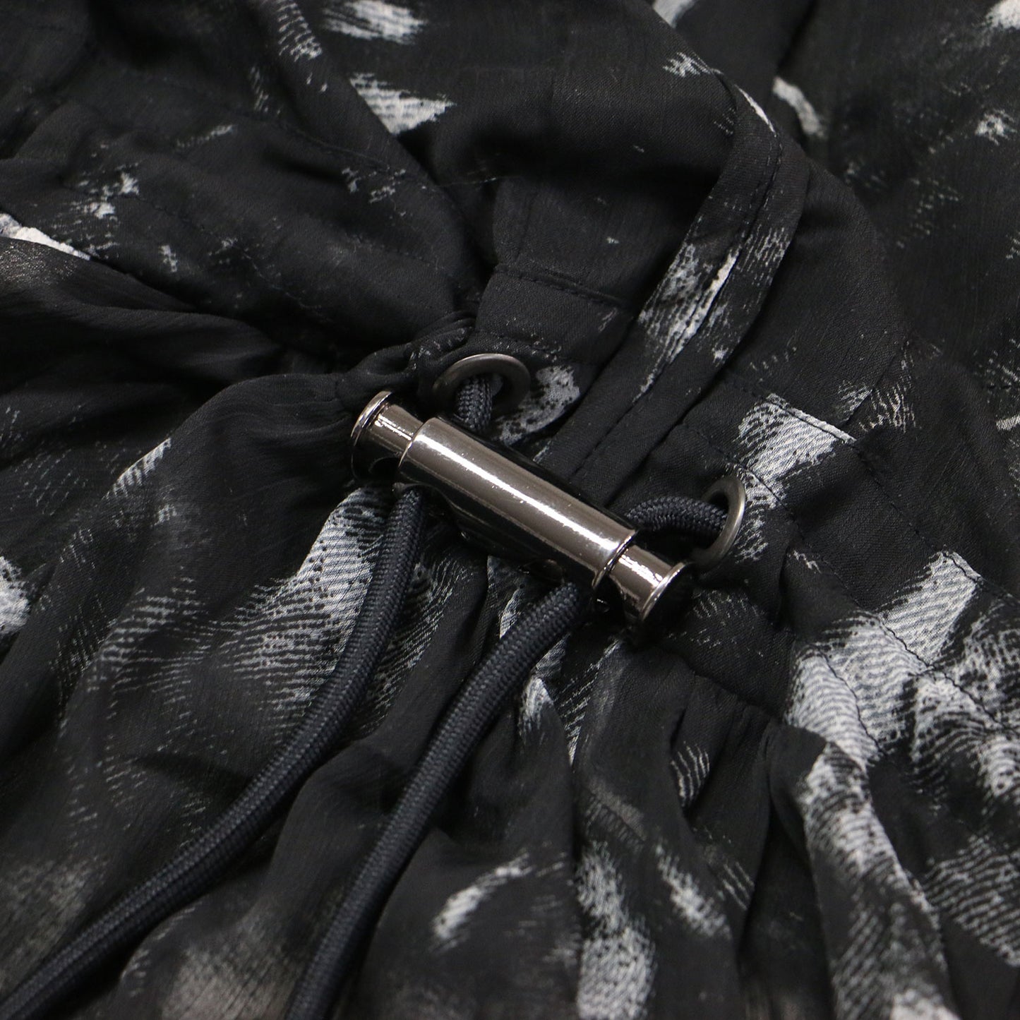 プリント シアー ロング ワンピース / D-HINES-A DRESS ドレス 長袖 Vネック ティアード 総柄