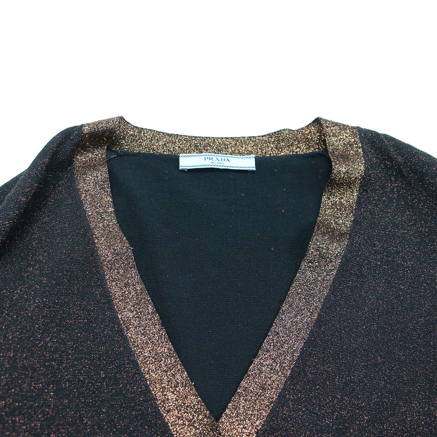 シルク ラメ Vネック カーディガン / ニット 長袖 配色