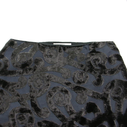 ベロア プリント タイト スカート / ミディ丈