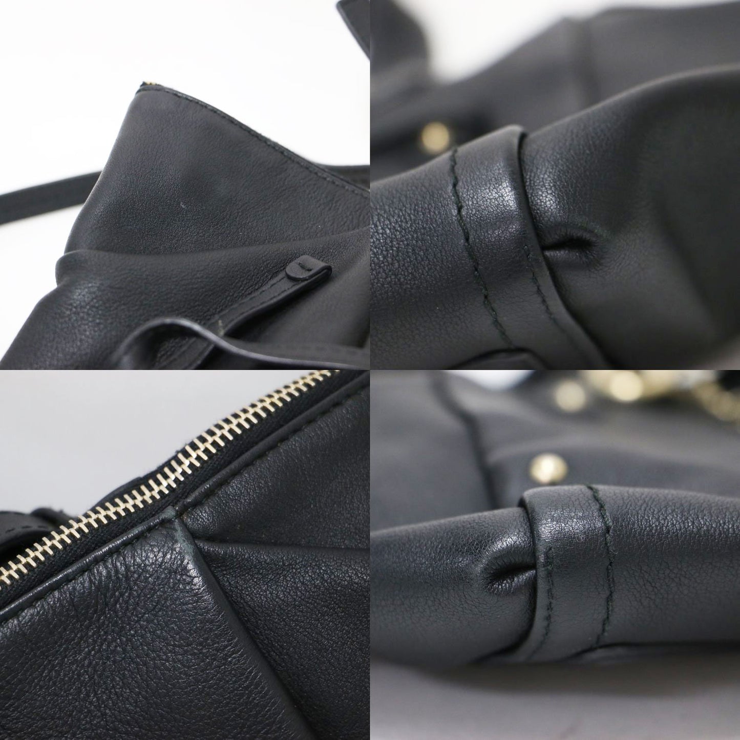 チャーム付き レザー トートバッグ / ショルダーバッグ 2WAY