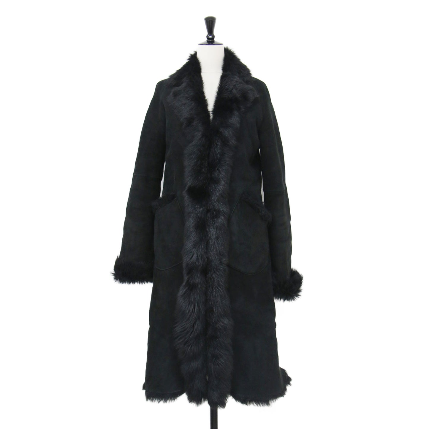ムートン ロング コート / テーラードカラー ファー ラムレザー