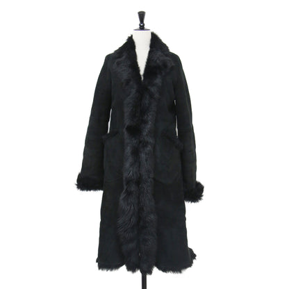 ムートン ロング コート / テーラードカラー ファー ラムレザー