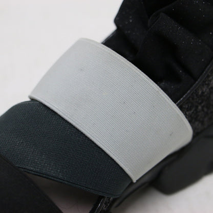 フリル ゴムバンド スニーカー / スリッポン ラッフル グリッター ラメ