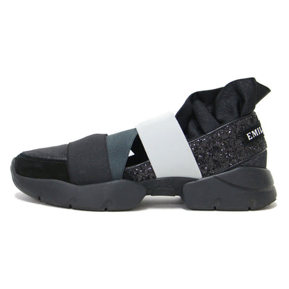 フリル ゴムバンド スニーカー / スリッポン ラッフル グリッター ラメ