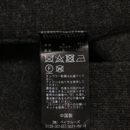 22秋冬 ダブルフェイス ニット ガウン カーディガン / ミドル丈 長袖 ウール カシミヤ