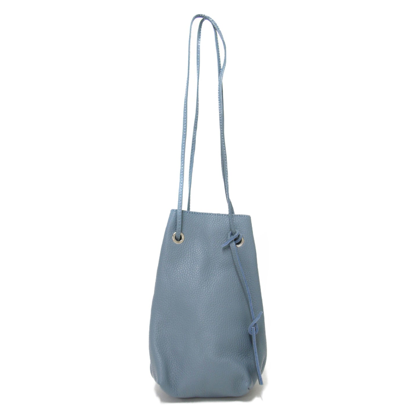 シュリンクレザー 巾着 ショルダーバッグ / ハンドバッグ 肩掛け