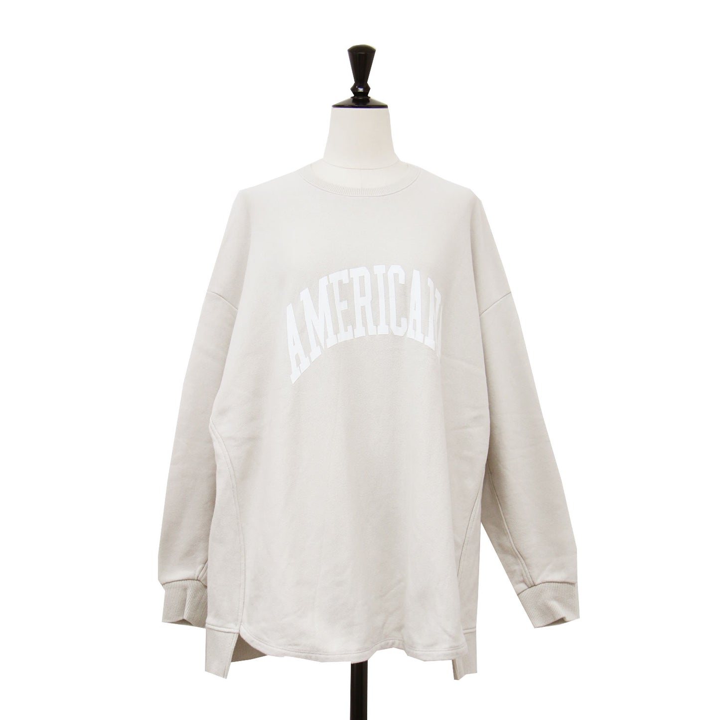 Americana ロゴ プリント スウェット シャツ / プルオーバー クルーネック 長袖 裏毛 コットン