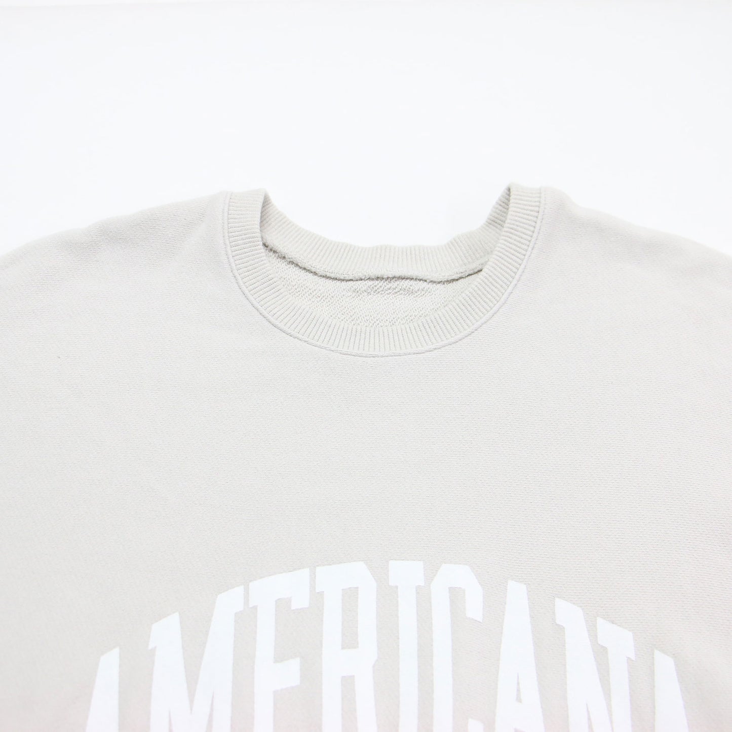 Americana ロゴ プリント スウェット シャツ / プルオーバー クルーネック 長袖 裏毛 コットン