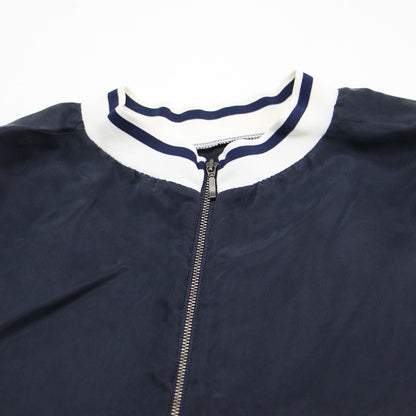 パウダーサテン ノースリーブ ミディ ワンピース / スタンドカラー 襟リブ