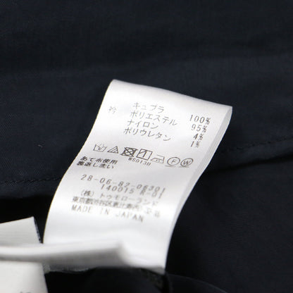 パウダーサテン ノースリーブ ミディ ワンピース / スタンドカラー 襟リブ