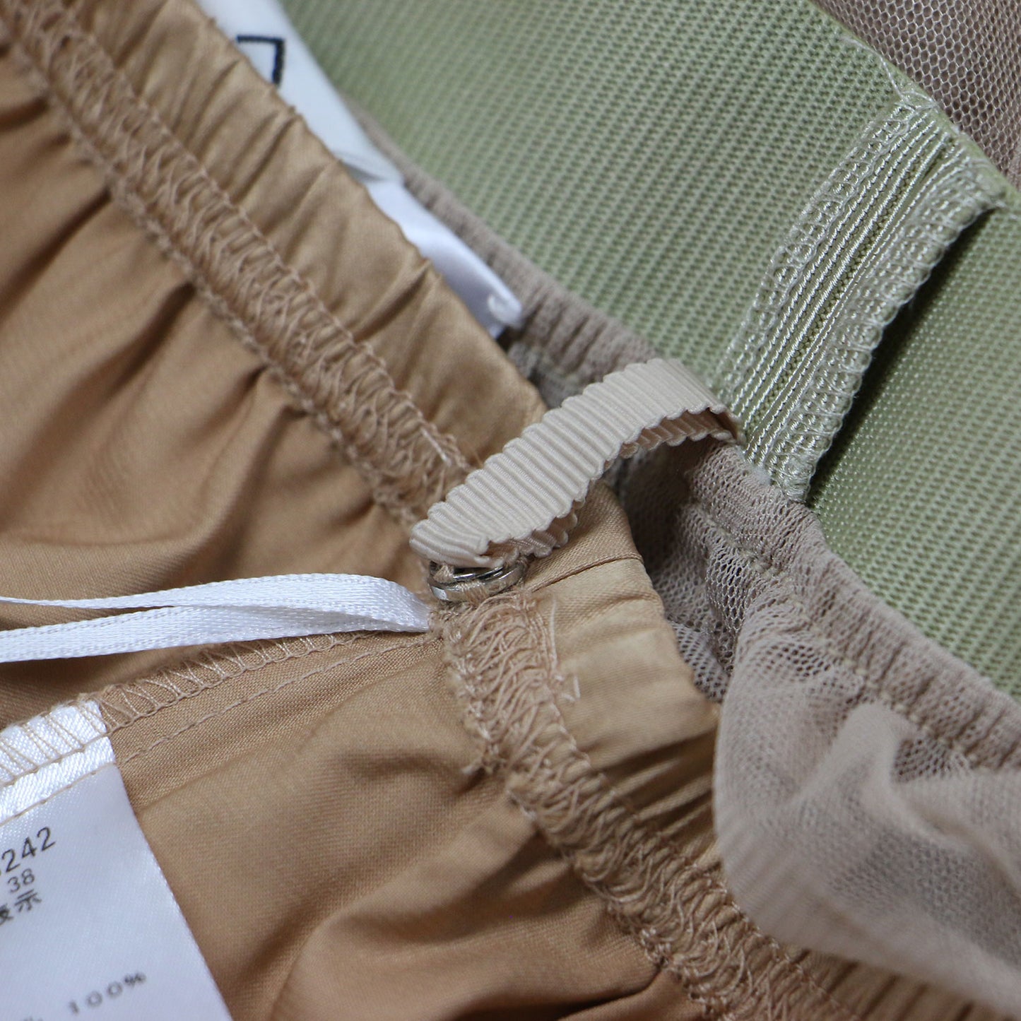 スパンコール付き チュール ロング スカート / ギャザー ウエストゴム