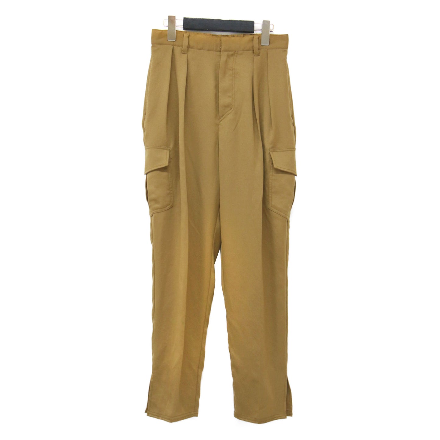 タック カーゴパンツ / テーパード ドレープ サイドポケット