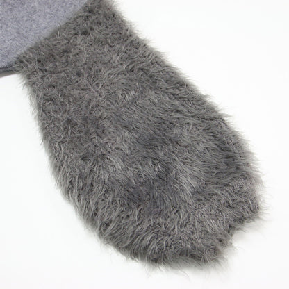 袖シャギー 2WAY Vネック カーディガン / ニット 長袖 ボートネック ボリュームスリーブ