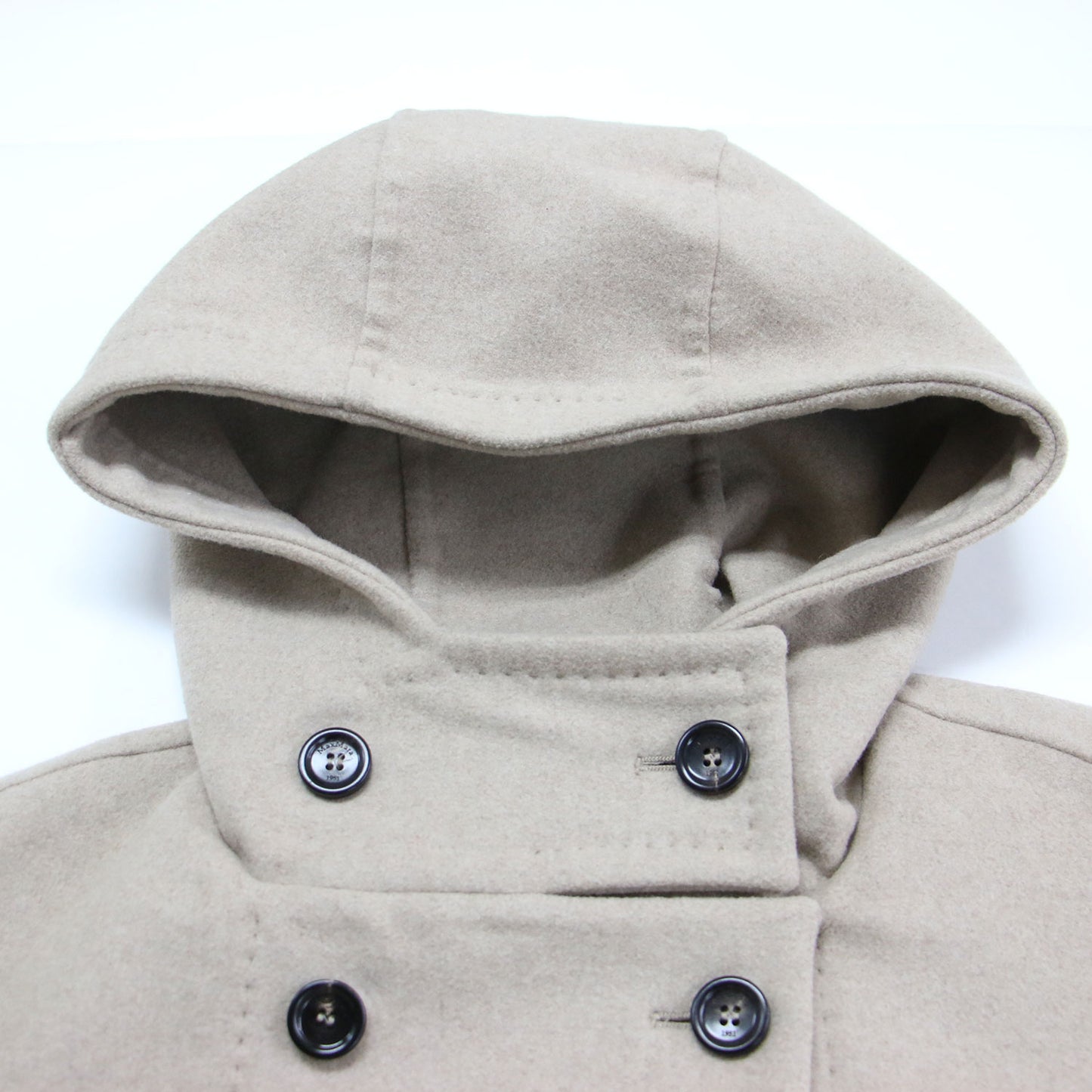 24秋冬 ウール カシミヤ ダブルフェイス フード付き コート / ミドル丈 オーバーサイズ