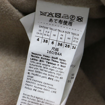 24秋冬 ウール カシミヤ ダブルフェイス フード付き コート / ミドル丈 オーバーサイズ