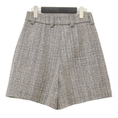 ウール ヘリンボーン ショートパンツ / タック Aライン ツイード