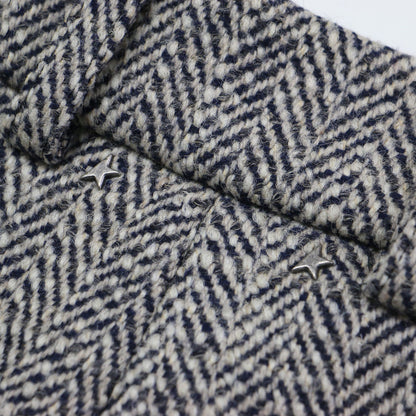 ウール ヘリンボーン ショートパンツ / タック Aライン ツイード