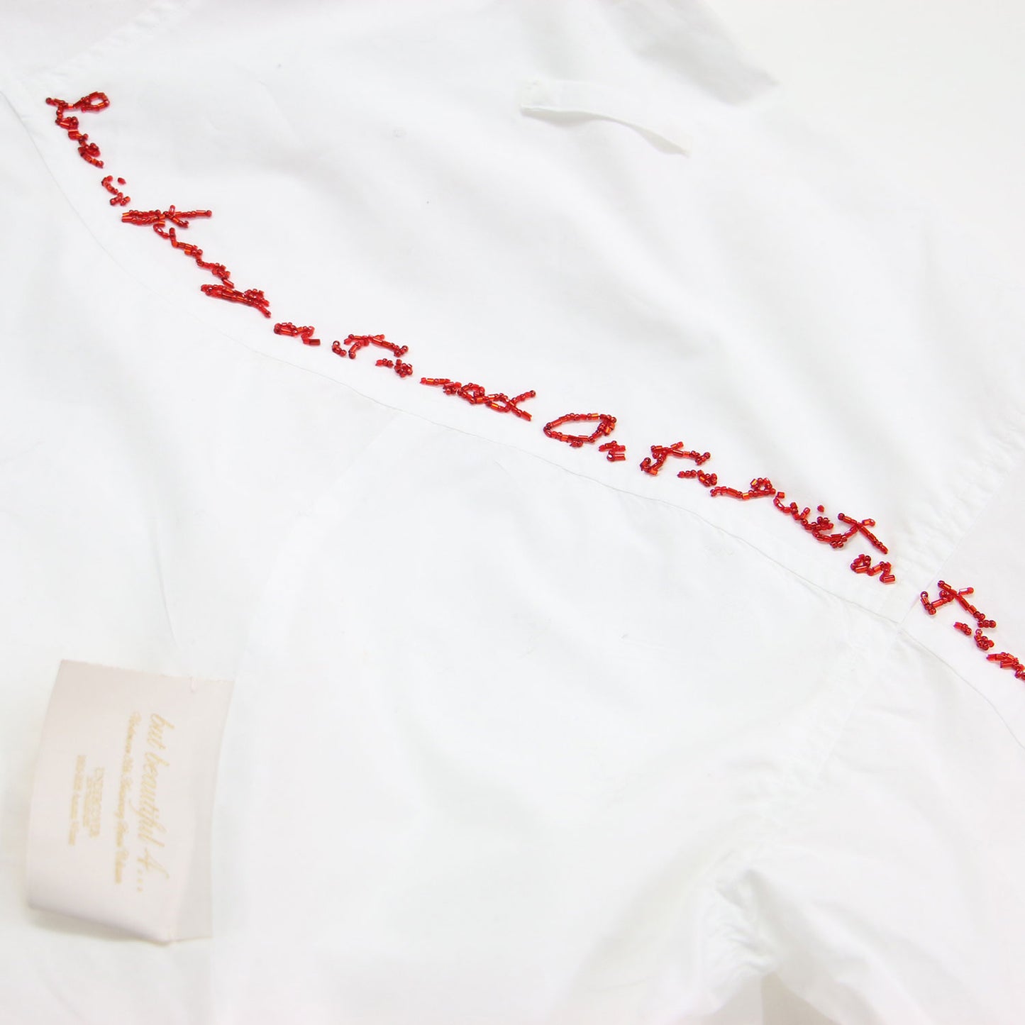 25秋冬 ビーズ刺繍 長袖 シャツ / ブラウス レタリング ビーズ刺繍