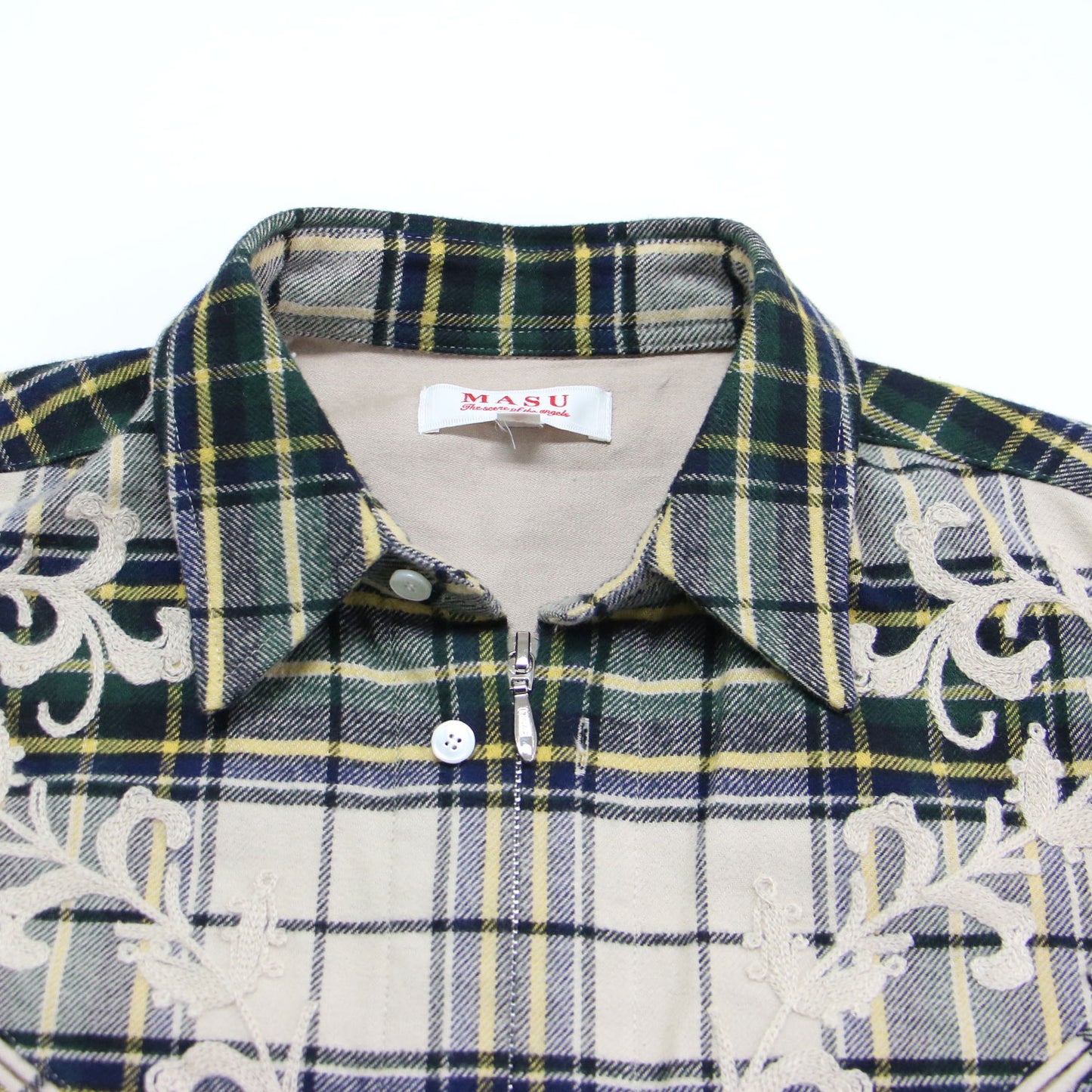 25秋冬 ロデオ ジップアップ シャツ / RODEO ZIP-UP SHIRT ネルシャツ 長袖 刺繍 チェック コットン