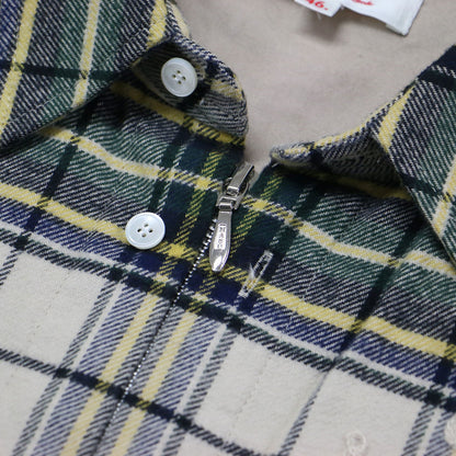25秋冬 ロデオ ジップアップ シャツ / RODEO ZIP-UP SHIRT ネルシャツ 長袖 刺繍 チェック コットン