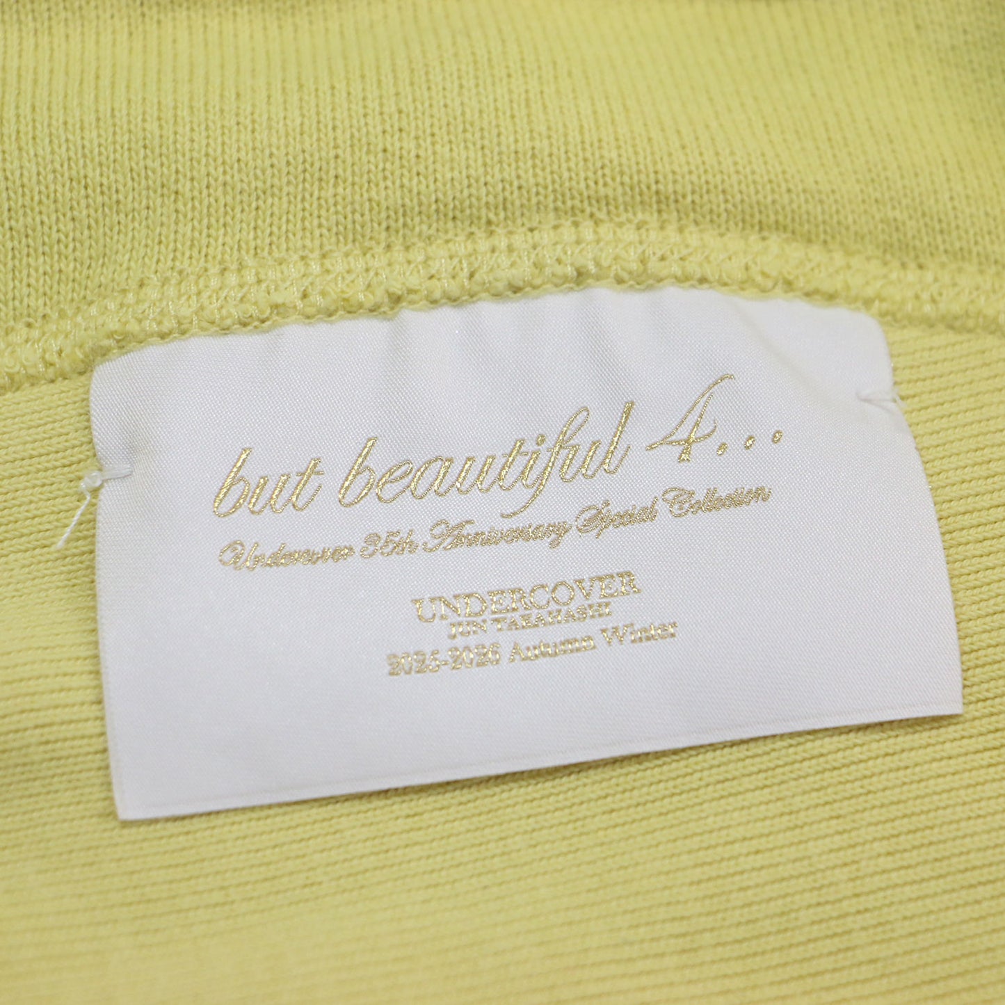 UNDERCOVER リバースウィーブ(R) クルーネック スウェット シャツ / プルオーバー 長袖 ビーズ刺繍 裏起毛 アシンメトリー コットン