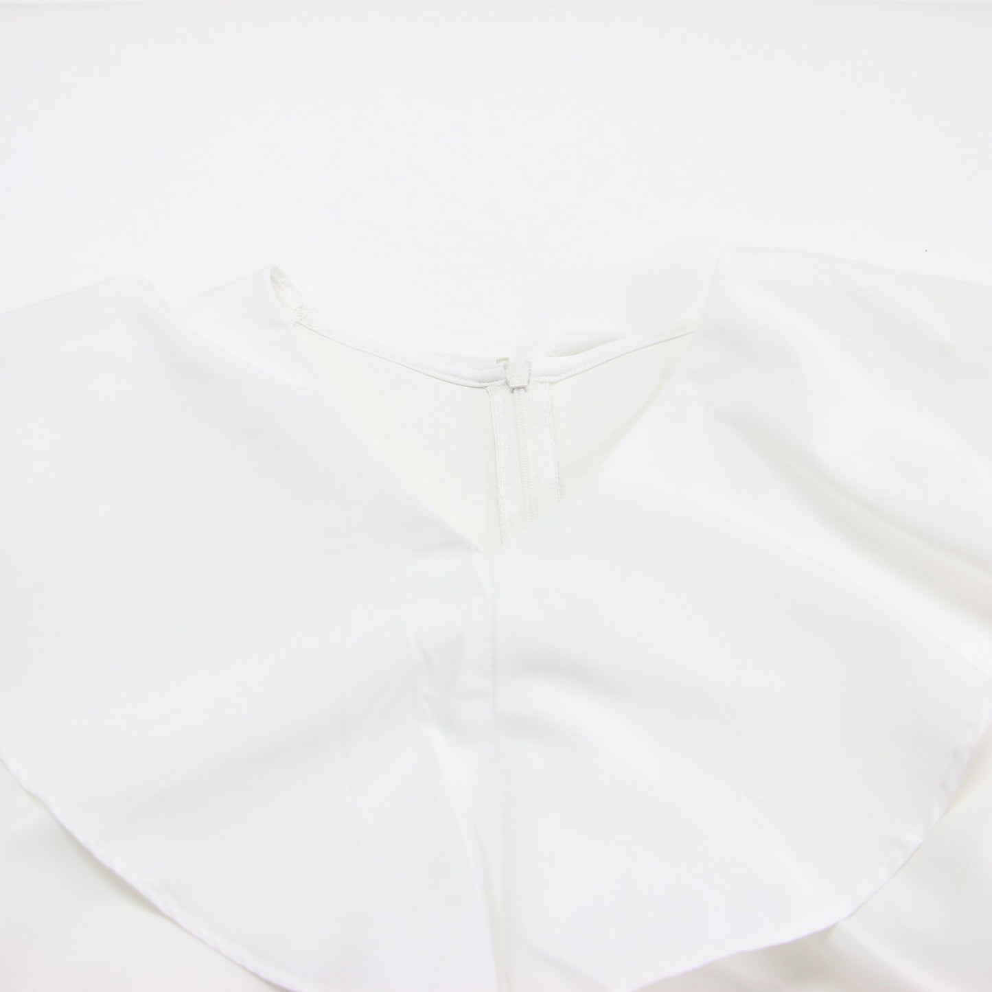 23秋冬 ハイゲージ ポンチ ラッフルカラー プルオーバー / ブラウス カットソー 長袖 Vネック フリル コットン