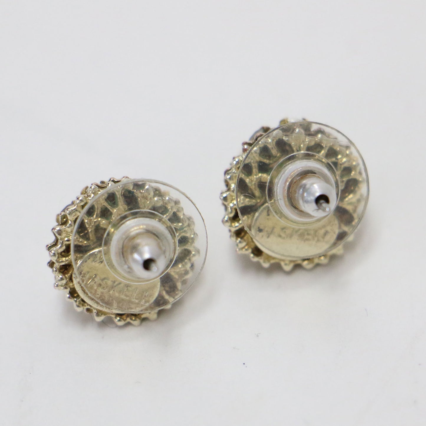 パール ビジュー スタッド ピアス / 両耳用 ラインストーン