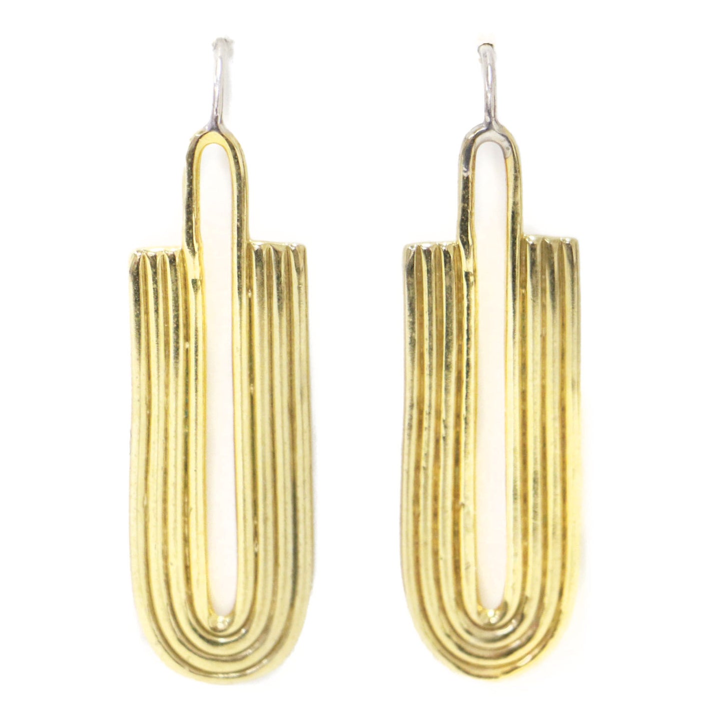 U字 モチーフ フック ピアス / 両耳用 クリップ