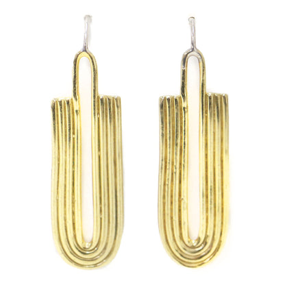 U字 モチーフ フック ピアス / 両耳用 クリップ