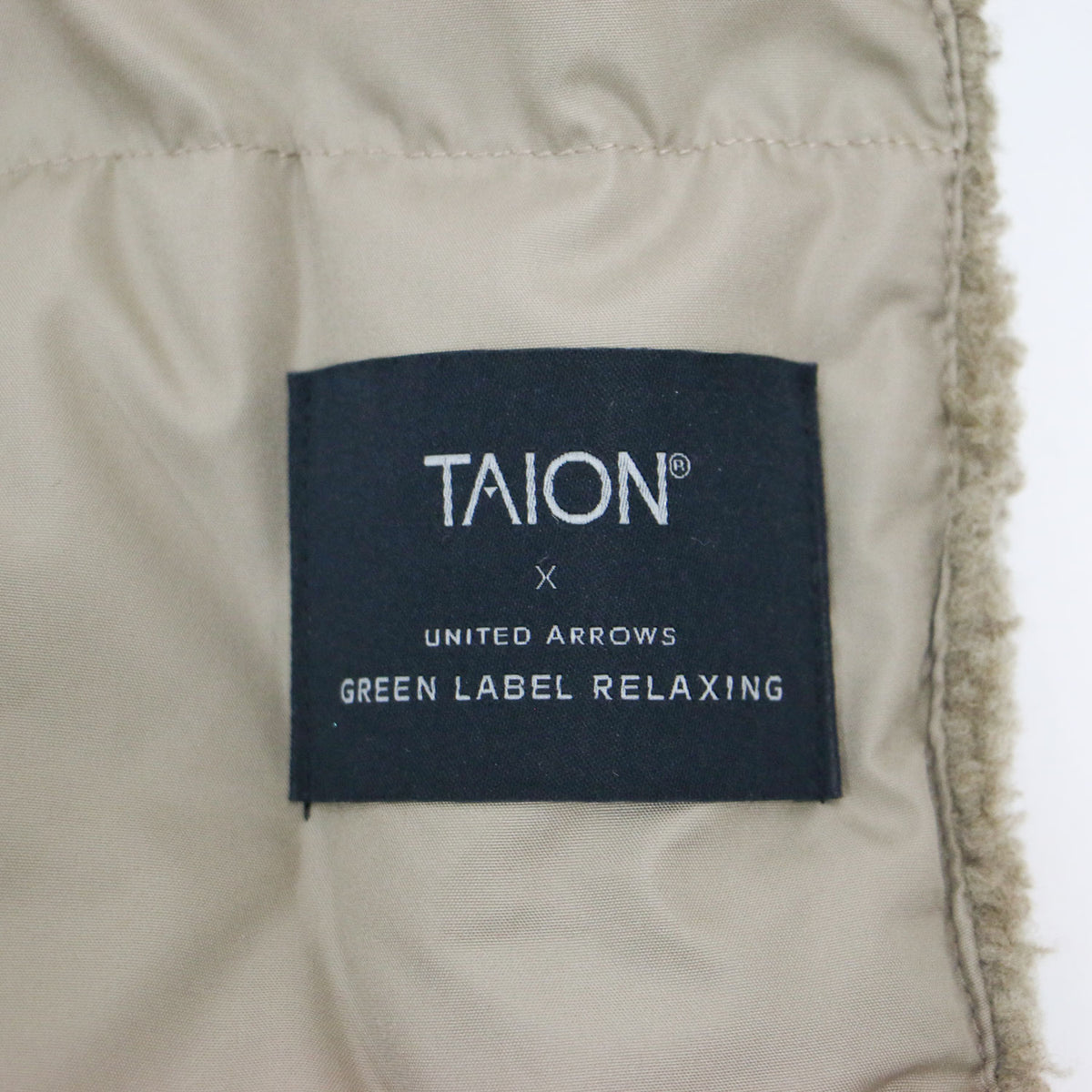 × green label relaxing 別注 24秋冬 ダウン ボア マフラー / リバーシブル フリース キルティング