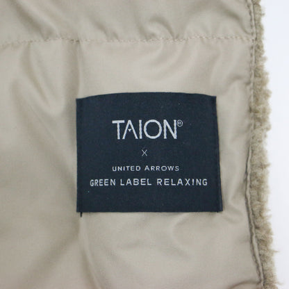 × green label relaxing 別注 24秋冬 ダウン ボア マフラー / リバーシブル フリース キルティング