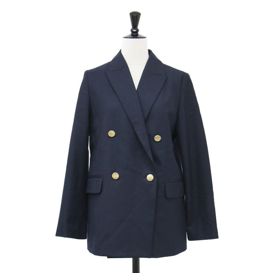 23秋冬 ウールミルド ピークドラペル ジャケット / テーラードジャケット ダブルブレスト