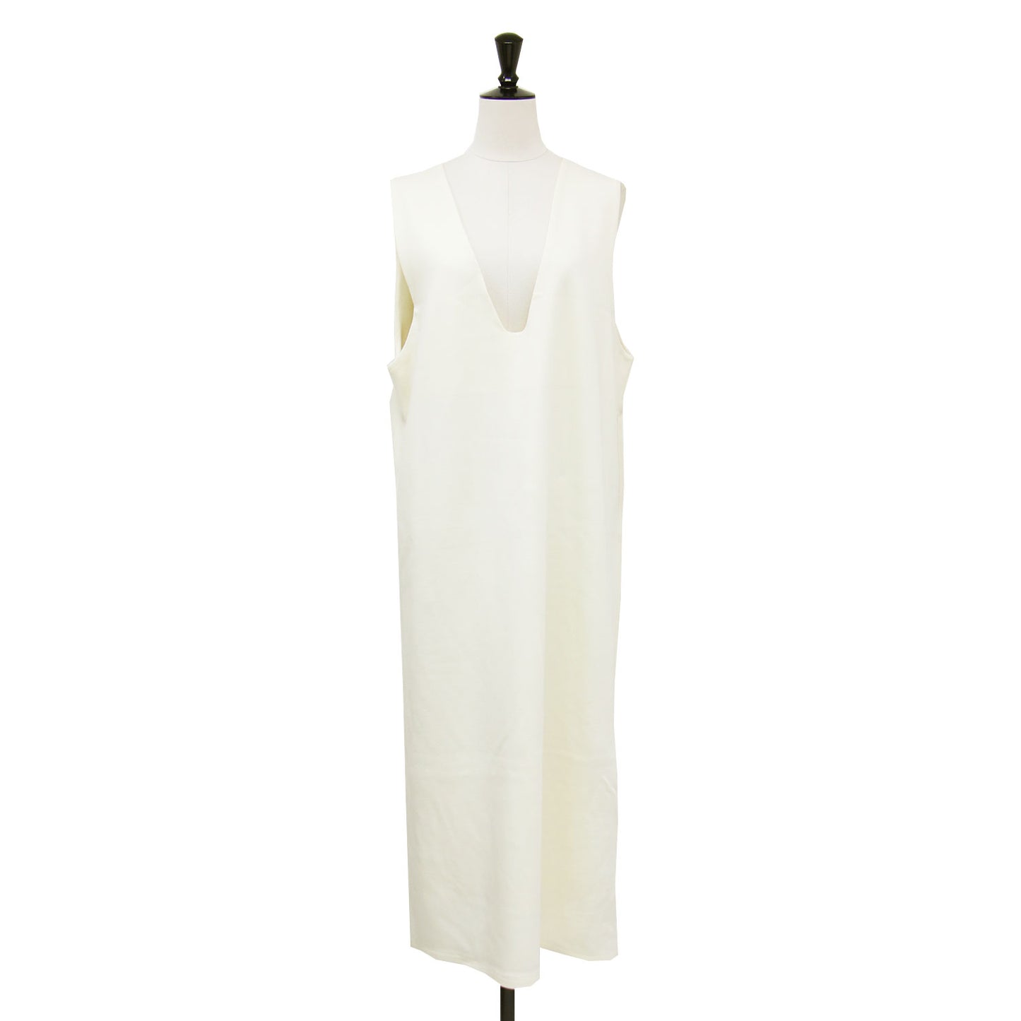 22春夏 Vネック レイヤード ワンピース / ジャンパースカート ロング ノースリーブ