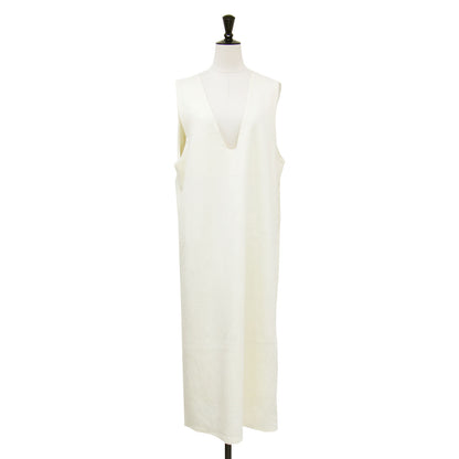 22春夏 Vネック レイヤード ワンピース / ジャンパースカート ロング ノースリーブ